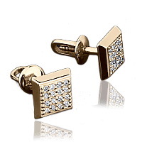 Серьги из красного золота с бриллиантами 023099