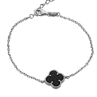 Браслет серебряный Клевер 038522