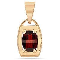 Золотой кулон женский с гранатом 036861