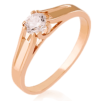 Золотое кольцо с цирконием 023932