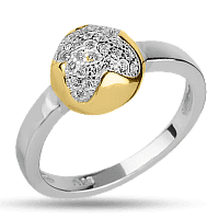 Серебряное кольцо с фианитами 028004