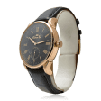 Часы мужские наручные золотые с кожаным ремешком 036267 детальное изображение ювелирного изделия Мужские золотые часы