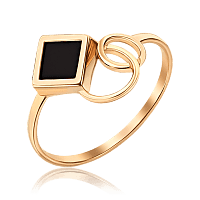 Кольцо золотое с агатом Доминикана 035685