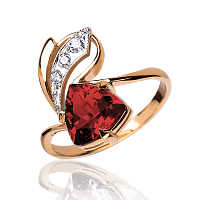 Золотое кольцо с гранатом Рикарда 033493