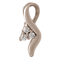 Золотой кулон с цирконием 023673