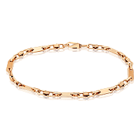 Золотой браслет на руку фантазийное плетение 035352