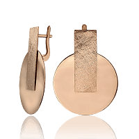 Золотые серьги глянцевые Каролина 033371