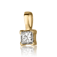 Кулон из желтого золота с бриллиантом 025991
