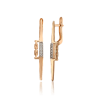 Золотые серьги с фианитами 031616