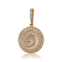 Золотий кулон з фіанітами 023630