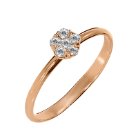 Женское золотое кольцо с фианитами 032263
