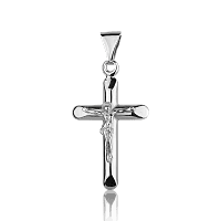Крестик в белом золоте 026471