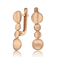 Золотые серьги Зеркальные Круги 033292