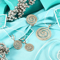 Золотой кулон с фианитами 002652