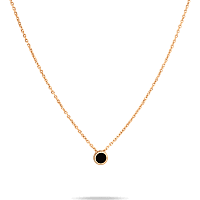 Золотая цепочка с подвеской с агатом 035198