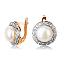 Золоті сережки з перлами 545536