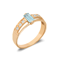 Золотое кольцо с топазом 343007H