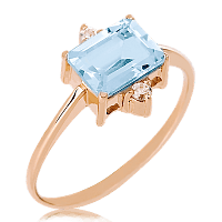 Золотое кольцо с топазом 023921