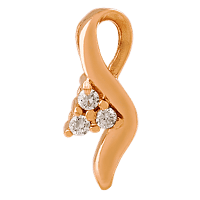 Золотой кулон с цирконием 023672