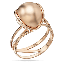 Кольцо из красного золота Шарик 028536