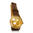 часы золотые с кожаным ремешком мужские фото