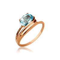 Золотое кольцо с топазом 367001