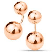 Золоті сережки кульки в червоному золоті, в стилі Dior 470143