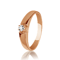 Золотое кольцо с бриллиантом R0471