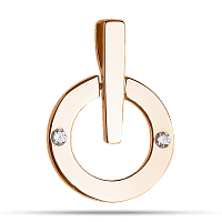 Золотой подвес круг Nadin с фианитами 038556