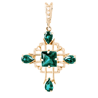 Золотой подвес с топазом 023735