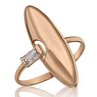 Женское золотое кольцо с фианитом Комета 033295