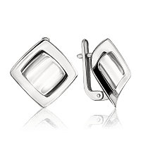 Серьги Софи из белого золота без камней 035271