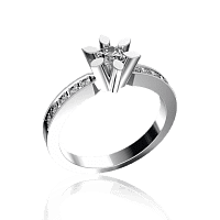 Золотое кольцо с бриллиантами 030422