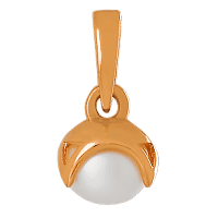 Золотой кулон с жемчугом 023662