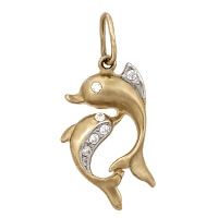 Золотой подвес Дельфины 62096