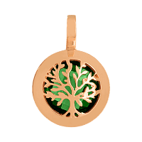 Золотой подвес с кварцем 025410