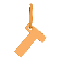 Золотой кулон буква Т 023650