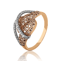 Золотое кольцо с бриллиантами 11745