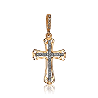 Золотой крестик с цирконием 024153