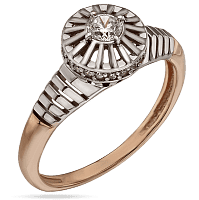 Золотое кольцо Клеопатра с фианитами 032547