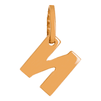 Золотой кулон буква И 023653