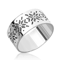 Серебряное кольцо 925 пробы с орнаментом Вышиванка 037676