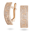 Золотые изогнутые серьги с россыпью фианитов на английской застежке 028948 детальное изображение ювелирного изделия Золотые серьги с фианитом Золотые изогнутые серьги с россыпью фианитов на английской застежке 028948 детальное изображение ювелирного изделия Золотые серьги с фианитом