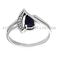 Золотое кольцо с сапфиром и бриллиантами 11874/1