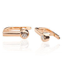 Золотые серьги с бриллиантом Portia E0411