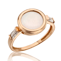 Кольцо из красного золота Вирджиния с перламутром 033829