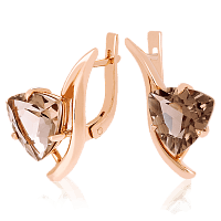 Золоті сережки з раухтопазом 023625