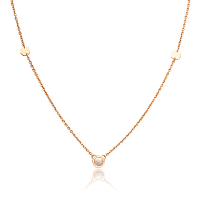 Золотое колье Монетки с перламутром 035197