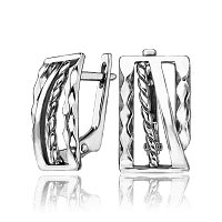 Серебряные серьги с английским замком 034200