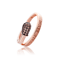 Золотое кольцо Спичка с фианитами 032837